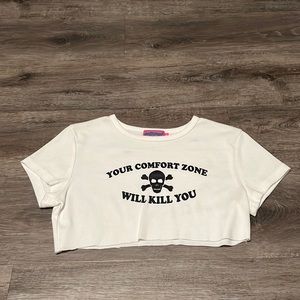 White crop top